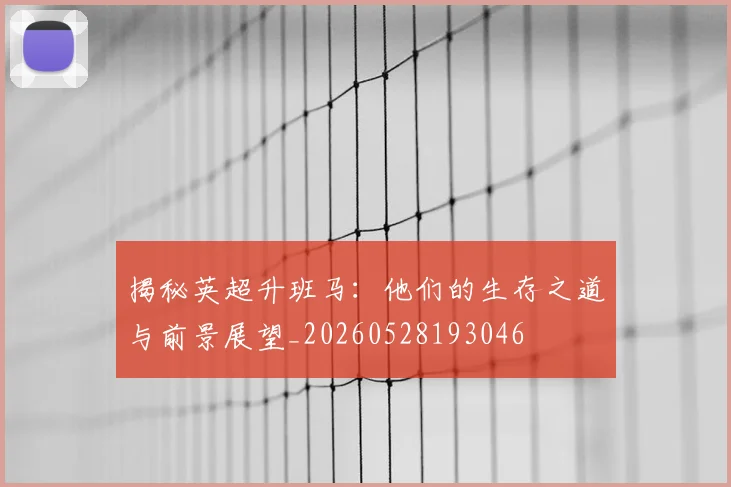 揭秘英超升班马：他们的生存之道与前景展望_20260528193046